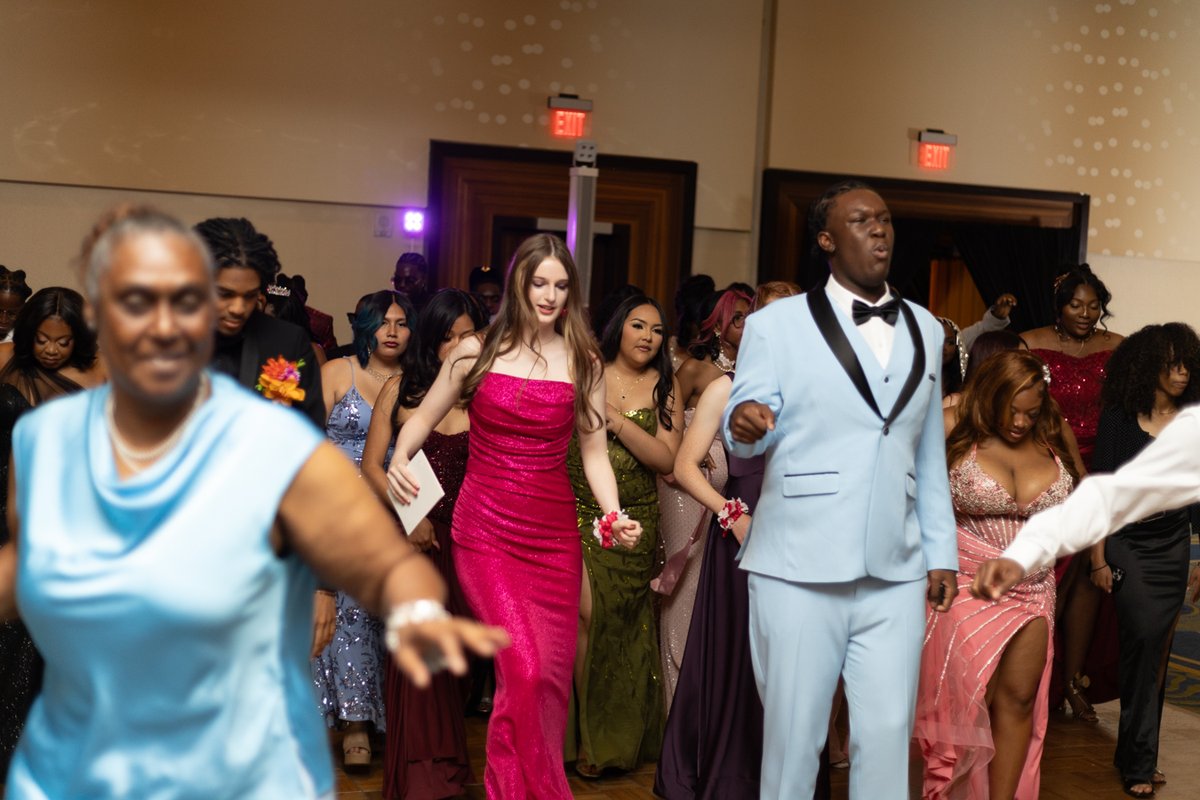 Students dancing at prom